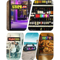 Panel de Luz LED Flexible, Programable por Aplicación, Personalizable, Pantalla LED RGB USB para Automóvil, Letrero Flexible con Mensaje Desplazable