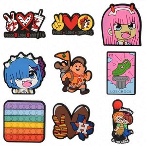 Cadeau pour enfants New Hey <span class=keywords><strong>Arnold</strong></span> PVC sabot Charms Figures Elodeon Set 90S Classic Cartoon Shoes Decoration Accessories - Product Image 4