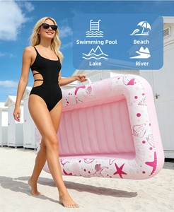 Bouée gonflable ergonomique en PVC anti-fuite <span class=keywords><strong>pour</strong></span> <span class=keywords><strong>piscine</strong></span>, avec poignées, légère et pliable, <span class=keywords><strong>pour</strong></span> patio et <span class=keywords><strong>piscine</strong></span> - Product Image 4