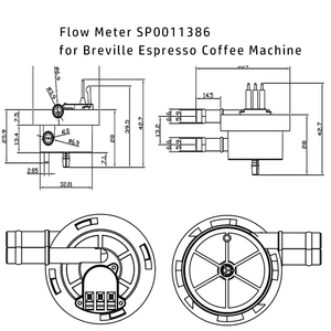 Débitmètre pour <span class=keywords><strong>machine</strong></span> <span class=keywords><strong>à</strong></span> <span class=keywords><strong>café</strong></span>, pièces de rechange pour <span class=keywords><strong>machine</strong></span> <span class=keywords><strong>à</strong></span> expresso, compatible avec les modèles Breville <span class=keywords><strong>Sage</strong></span> <span class=keywords><strong>Barista</strong></span> <span class=keywords><strong>Express</strong></span> 875/870/878/876/880 - Product Image 6