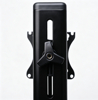 Support d'écran unique autoportant ergonomique réglable en hauteur, bras de moniteur VESA, construction en acier et plastique, personnalisable