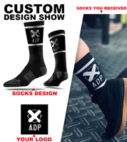 PAS DE quantité minimale de commande CONCEPTION GRATUITE Votre logo personnalisé Chaussettes Crew Chaussettes personnalisées en coton pour hommes Pas de commande minimum