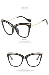 2023 New Trendy women glasses frame fashion occhiali da vista montatura in metallo occhiali anti luce blu montatura per occhiali di alta qualità