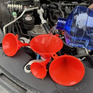 Entonnoir à huile en plastique durable, multifonctionnel et flexible, à large ouverture, pour le transfert de carburant, de liquides et d'huile automobile - Product Image 4