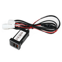 Xiaomi — chargeur de voiture double USB QC3.0, adaptateur, avec affichage numérique, voltmètre, DVR, chargeur rapide, universel, pour Toyota