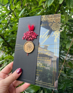 <span class=keywords><strong>Carte</strong></span> d'<span class=keywords><strong>invitation</strong></span> personnalisée en acrylique transparent pour événements sacrés baptême <span class=keywords><strong>communion</strong></span> avec enveloppes blanches nacrées - Product Image 3