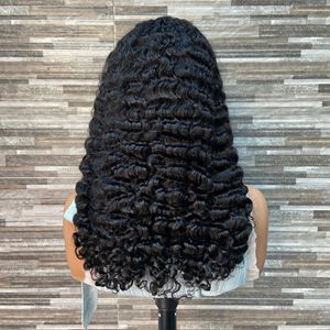 Perruque indienne vierge naturelle de 30 à 40 pouces, cheveux humains, perruque frontale sans colle HD 13x6, perruques bouclées blondes pour femmes noires - Product Image 6