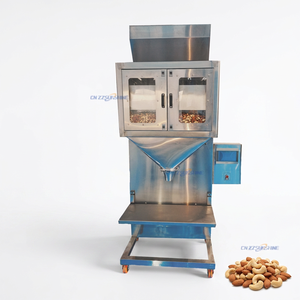 Máquina de llenado de gránulos semiautomática para frutos secos, dulces, sal y semillas en botellas/bolsas, de gran venta, con pesadora lineal de 2 cabezales para pesaje y envasado - Product Image 1