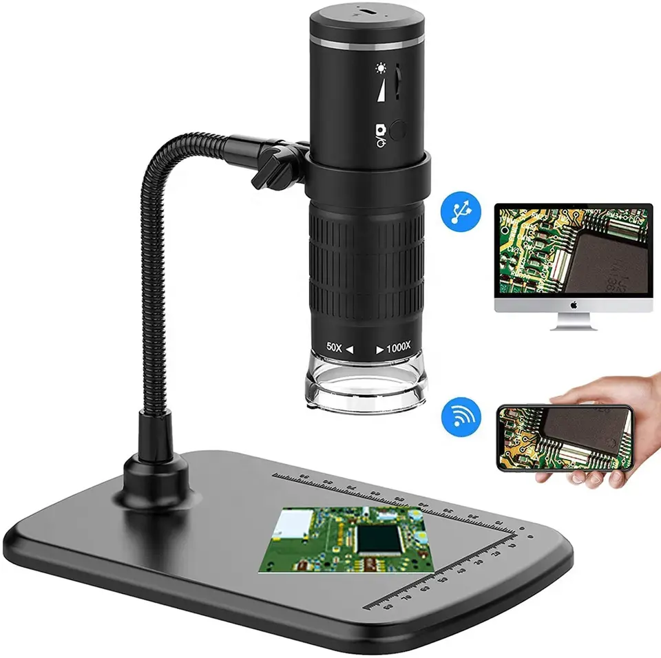 F210ワイヤレスデジタルWifi顕微鏡ミニポケットハンドヘルドWiFiUSB50x〜1000x倍率顕微鏡カメラ