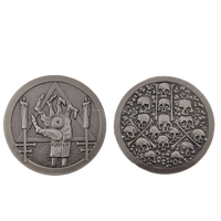 Amuleto Personalizado Tradicional Moderno Chapado en Oro de Zinc con Símbolos Grabados y Esmalte Suave |   Talismán de Protección Mística Coleccionable