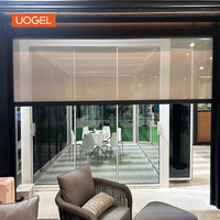 UOGEL-Persianas enrollables motorizadas con cremallera o cortinas con cremallera de protección solar