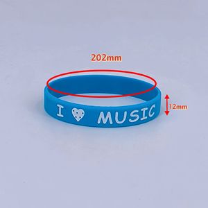 Pulsera de Silicona con Diseño Musical de 202 mm, Impermeable, Decorativa, Estilo Deportivo, Unisex - Product Image 1