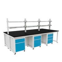 Schul labor möbel mit mobilen Schränken Mobile Island Lab Bench
