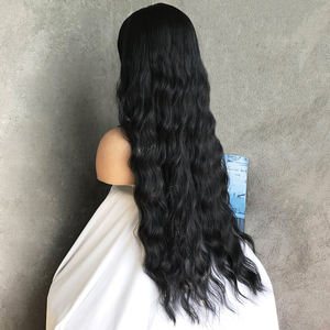 Peluca <span class=keywords><strong>de</strong></span> Alta Calidad al Por Mayor, Precio Más Bajo, Ondulada, Barata, Resistente al Calor, Cabello Sintético Negro, Cabello Largo y Rizado, Peluca Ondulada para Mujer - Product Image 3