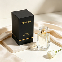 Kotak Hadiah Parfum Kosong Custom Logo Grosir, Kotak Kemasan Parfum Kaku Mewah Sentuhan Lembut Warna Hitam dengan Hot Stamping Emas