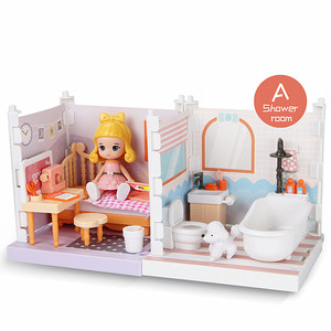 Jouets de jeu de rôle pour enfants âge préscolaire, ensemble à assembler, maison de poupée Miniature, à monter soi-même - Product Image 3