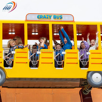 Équipement de parc d'attractions en plein air Extreme Attraction, manèges familiaux palpitants, Crazy Bus
