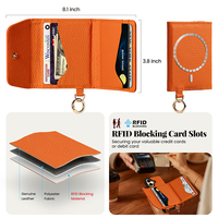 Sac bandoulière en cuir pleine fleur grainé en gros avec fente pour cartes à bouton-pression pour iPhone 17 18 Pro Max OEM