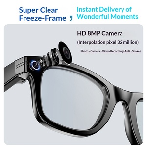 <span class=keywords><strong>Gafas</strong></span> Inteligentes con Cámara <span class=keywords><strong>de</strong></span> 8MP, Traducción por IA, Llamadas <span class=keywords><strong>Bluetooth</strong></span>, Grabación <span class=keywords><strong>de</strong></span> Fotos y Vídeos, Certificación CE/FCC - Product Image 2