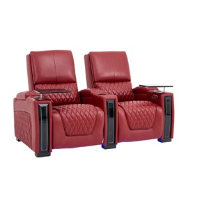 Canapé de cinéma en cuir moderne de style nordique pour salon, deux places, fonction électrique, rangée droite VIP, multifonctionnel avec USB - Product Image 2