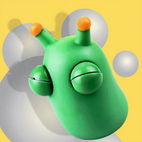 Mignon insecte à yeux bouffants qui fixe, gadget anti-stress à presser et à câliner, boule de décompression virale, pas un jouet