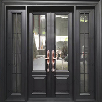 Fabricant Hanse Porte double Porte d'entrée avant de haute qualité Porte en fer forgé pour maison