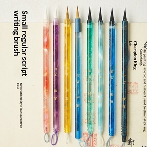 Pincel de Caligrafía de Pelo de Cabra y Lobo de Alta Calidad, Diseño Elegante para Escritura Regular Pequeña y Pintura de Líneas Finas - Product Image 1