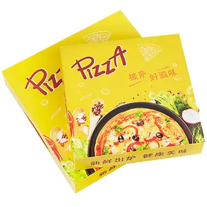 Kustom Pabrik Logo 6 sampai 18 inci ukuran kotak kemasan Pizza makanan keluar bergelombang tebal