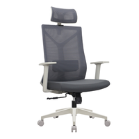 Chaise de bureau ergonomique contemporaine réglable PM-56 en maille avec support lombaire pour la maison, le bureau et l'école