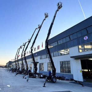 Plataforma <span class=keywords><strong>Elevadora</strong></span> Araña Telescópica Hidráulica <span class=keywords><strong>Remolcable</strong></span> G-134 de 10m, 12m, 16m, 18m, Grúa Articulada con Canasta Giratoria - Product Image 2