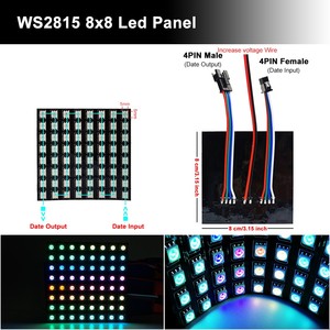 <span class=keywords><strong>12V</strong></span> ws2815 RGB <span class=keywords><strong>LED</strong></span> kỹ thuật số linh hoạt cá nhân địa chỉ bảng điều chỉnh ánh sáng 16x16 8x32 ws2815 mô-đun ma trận màn hình - Product Image 3