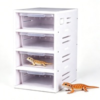 Équipement de terrarium durable en PP pour serpents, geckos, araignées, scorpions, grenouilles, cage d'élevage pour reptiles