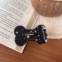 Nouvelles pinces à cheveux plates en acrylique Liwu, motif crâne de chien mignon, petite taille 7,5 cm, pour femme, à fixer à l'arrière de la tête