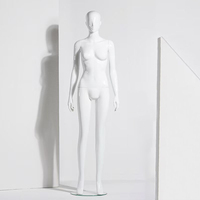 Maniquí de plástico brillante para mujer, maniquí de cuerpo completo, para tienda de ropa y ventana, color blanco