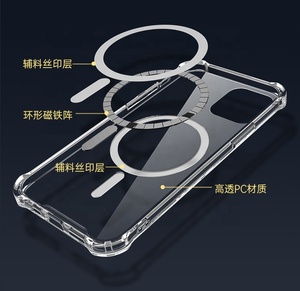 Ốp Điện Thoại Di Động Từ Tính Sạc Không Dây Trong Suốt Gồ Ghề Mới Cho iPhone 13 Ốp Mini Cho iPhone 13 Pro Max Ốp Trong Suốt - Product Image 2