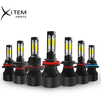 Offre spéciale X7 lampe de phare led 4 côtés pour voiture 9005 9006 h4 h11 logo personnalisé boîte d'emballage 8000lm