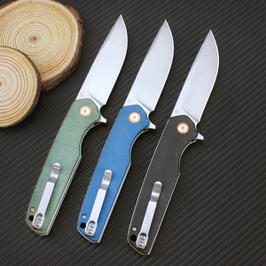 Couteau pliant GT961, lame D2, manche Mikata, couteau tactique d'extérieur, camping, chasse, survie, outils EDC, Tunafire - Product Image 2