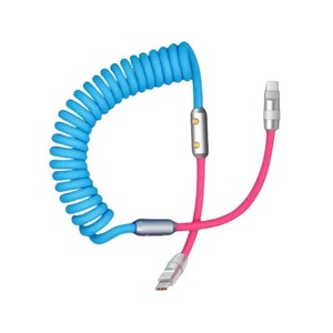 Câble de données USB-C vers Type C tressé TPE 60W 6A à charge rapide pour téléphones, USB-C spiralé pour téléphones - Boîte de conducteurs en cuivre pur - Product Image 6