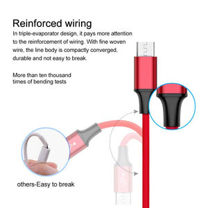 Câble de charge USB rapide 3 en 1 2A, tressé en nylon, pour téléphones portables, ordinateurs, imprimantes et lecteurs de codes-barres, avec compatibilité universelle - Product Image 2