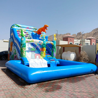 Maison gonflable gonflable de saut géant pour enfants, château de saut gonflable à double voie avec piscine