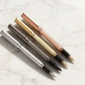 Golden and <b>Silver</b> Business High End Metal Fountain <b>Pens</b> with logo Fountain <b>Pen</b> Luxury 0.5mm Writing Diameter for Corporate Gifts - Product Image 6