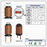 Filtro Electromagnético de Alta Frecuencia, Inversor, Bobina de Aire, Inductor de Cable Plano, Alta Corriente, DCR Ultrabajo, Alta Disipación de Calor