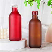 16oz 350ml glazen Boston druppelfles met schroefdop, bedrukt met aangepast logo voor fruitwijn, sap & dranken