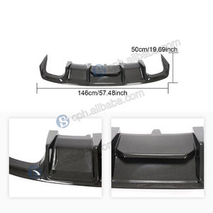 BENSNEES gros pare-chocs arrière en Fiber de carbone véritable avec découpes d'échappement diffuseur de becquet pour <span class=keywords><strong>Audi</strong></span> S4 B8.5 13-15 - Product Image 3