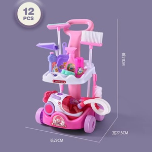 Chariot de nettoyage pour enfants avec aspirateur, balai et outils de nettoyage pour la maison - Product Image 3