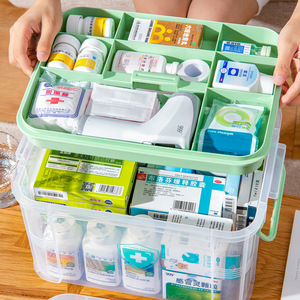 Caja de almacenamiento de plástico con tapa caja de medicina caja de almacenamiento de medicina multicapa de plástico kits médicos - Product Image 3