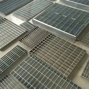 Plaque de grille en acier directe d'usine Plaque de grille en acier inoxydable galvanisée à chaud Caillebotis en acier inoxydable