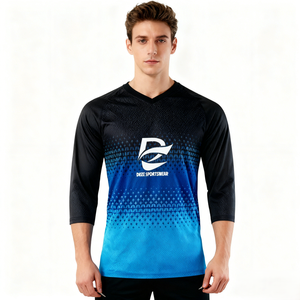 Maglia <span class=keywords><strong>MTB</strong></span> ZEDE Personalizzabile con Stampa a Sublimazione, Traspirante, ad Asciugatura Rapida, Delicata sulla Pelle, per Allenamento in Montagna, Manica 3/4 - Product Image 2