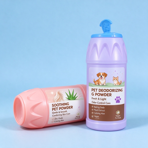 Botella de Plástico para Polvo de Aseo de Mascotas, Contenedor de Polvo para el Cuidado del Pelo Suave y Limpio, Botellas de Plástico para Perros y Gatos - Product Image 2