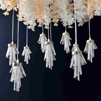 2025 mariage transfrontalier 10 lustres de ballet acrylique lueur atmosphère de noël lumières mise en scène Banquet salle décoration